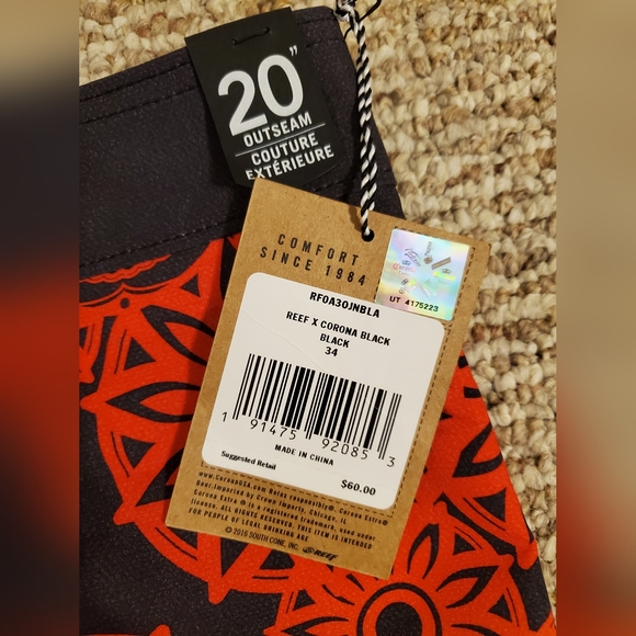 Men's NWT Corona X Reef, Day of the Dead Boardshorts - Picture 5 of 5
